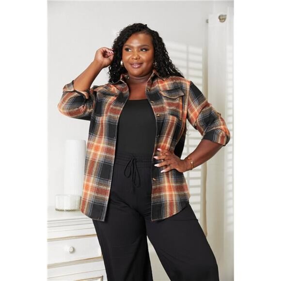 Plaid Dropped Shoulder Shirt - Picture 10 of 17